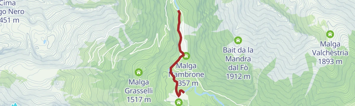 Route map: Sarca di Nambrone PT1